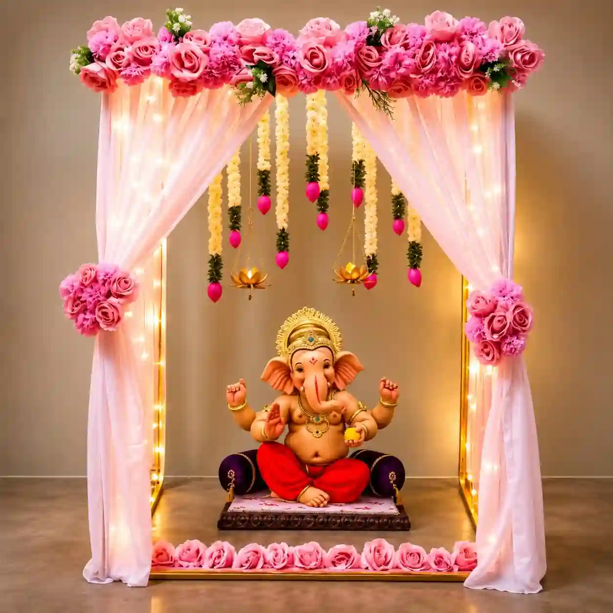 Cuboid Ganesh Premium Decoration